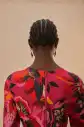 Colorful Flowers Jersey Midi Dress(COLORFUL FLOWERS,XXS)