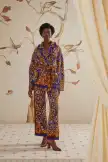 Glam Tapestry Blue Knit Pants