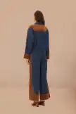 Western Denim Wide Pants Low Waisted(DENIM,23)