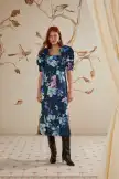 Floraline Ruffle Short Sleeve Midi Dress
