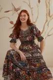Black Jujus Garden Maxi Dress