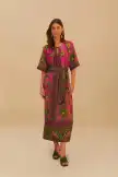 Pink Ana Tapestry Maxi Dress