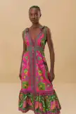 Ana Tapestry Pink Midi Dress(ANA TAPESTRY PINK,XXS)