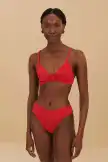 Red Matelasse Pineapple Bikini Bottom
