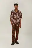 Brown Jungle Stripes LENZING™ ECOVERO™ Viscose Pants