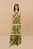 Beige Tropical Isla LENZING™ ECOVERO™ Euroflax™ Maxi Dress