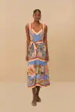 Blue Superbloom Tapestry Maxi Dress