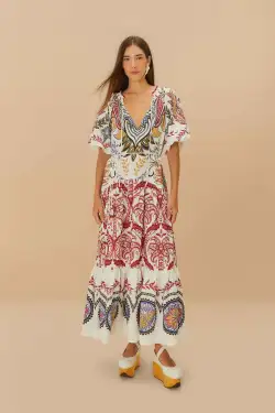 Tropical Camafeu Boho Glam LENZING™ ECOVERO™ Euroflax™ Maxi Dress