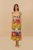 Mixed Flowers Midi Dress