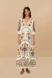 Off-White Boho Glam LENZING™ ECOVERO™ Euroflax™ Maxi Dress
