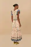 Cream Superbloom Tapestry Maxi Dress(SUPERBLOOM TAPESTRY CREAM,XXS)