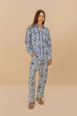 Off-White Tropical Cameo LENZING™ ECOVERO™ Euroflax™ Pajama Pants