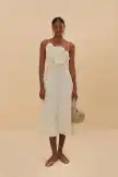 Off-White Garden LENZING™ ECOVERO™ Euroflax™ Midi Dress
