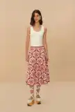Off-White Tropical Cameo LENZING™ ECOVERO™ Euroflax™ Midi Skirt