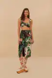 Mixed Midnight Macaw Fiesta LENZING™ ECOVERO™ Euroflax™ Midi Skirt