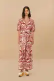 Off-White Tropical Cameo Belted Maxi Dress