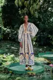 Off-White Pineapple Deco Maxi Dress