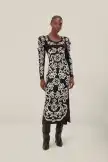 Black Cashew Mandala Knit Dress