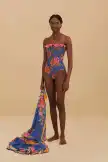 Blue Summer Fruit Sarong