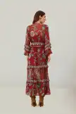Red Tropical Landing Maxi Dress(TROPICAL LANDING RED,XXS)