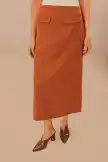 Caramel Midi Skirt(CARAMEL,XXS)