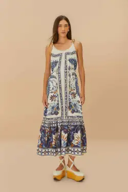 Off-White Ana Tapestry Fish Strap Maxi Dress