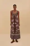 Brown Palm Dream LENZING™ ECOVERO™ Euroflax™ Maxi Dress