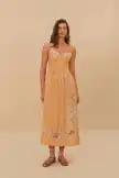Sand Richelieu Euroflax™ Premium Linen Midi Dress