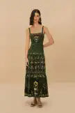 Black Flowers Arch LENZING™ ECOVERO™ Euroflax™ Maxi Dress