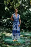 Blue Romantic Richelieu LENZING™ ECOVERO™ Euroflax™ Maxi Dress
