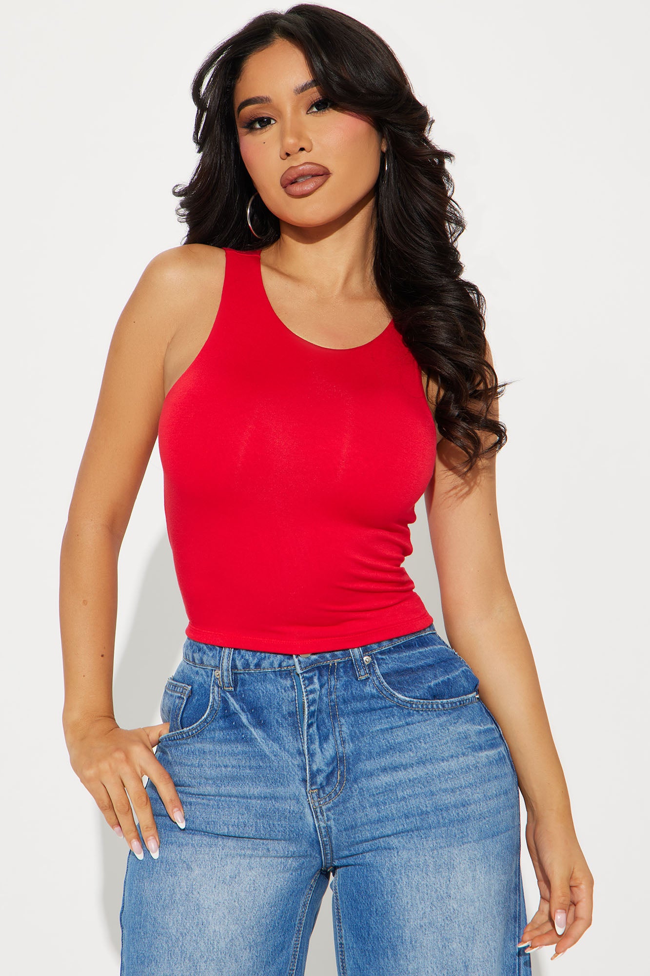 Amberly Double Lined Jersey Tank