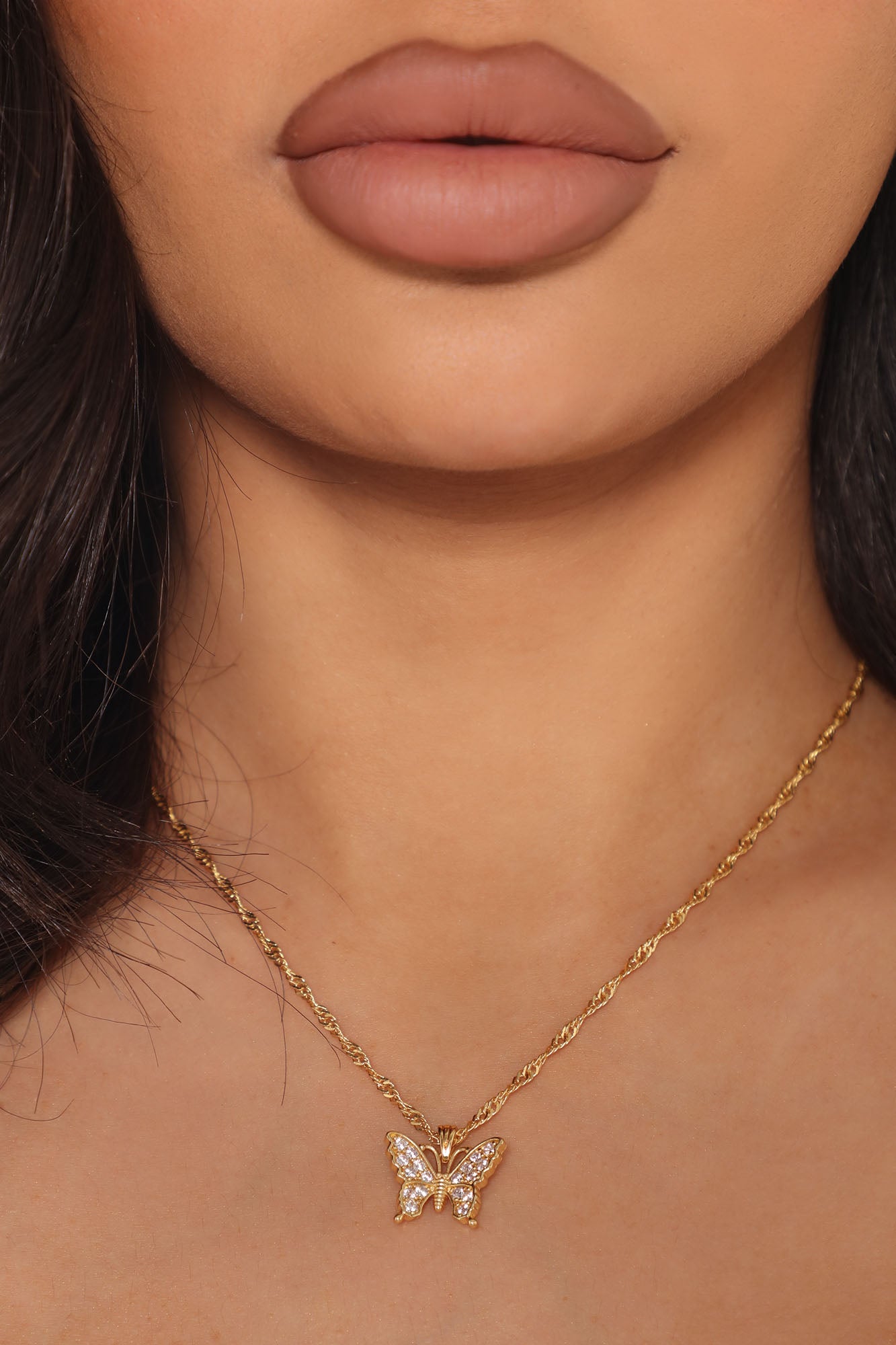 Fluttering Butterfly 14K Gold Plated Necklace