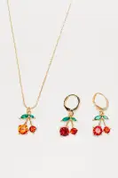 Cherry Cutie Necklace And Earrings Set