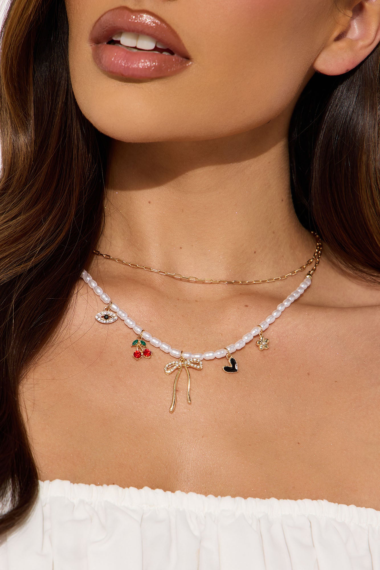 Sweet Cherry Pie Charm Necklace