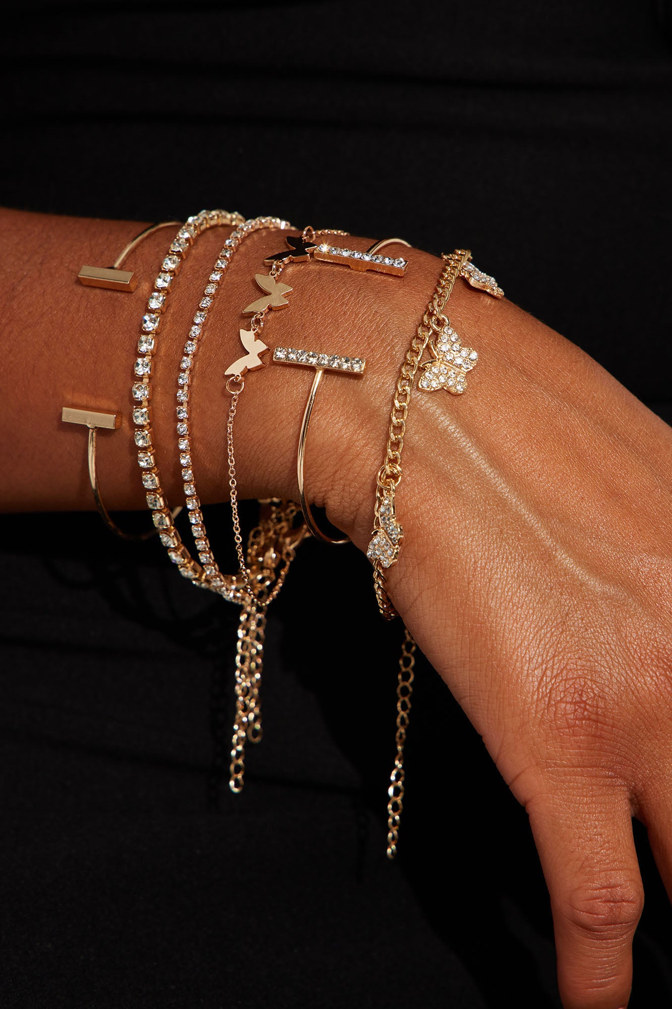 Mini Flutter Butterfly 6 Piece Bracelet Set 