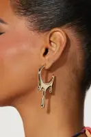 Dazzled Drip Hoop Earrings