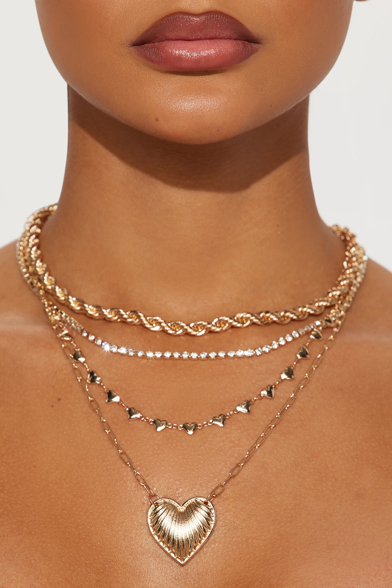 Hearts Full Layered Necklace