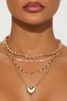 Hearts Full Layered Necklace