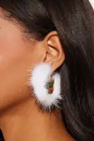 For The Fuzz Of It Hoop Earrings