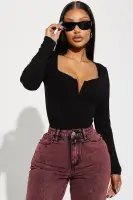 Anaya Ribbed Top(Black,XS)