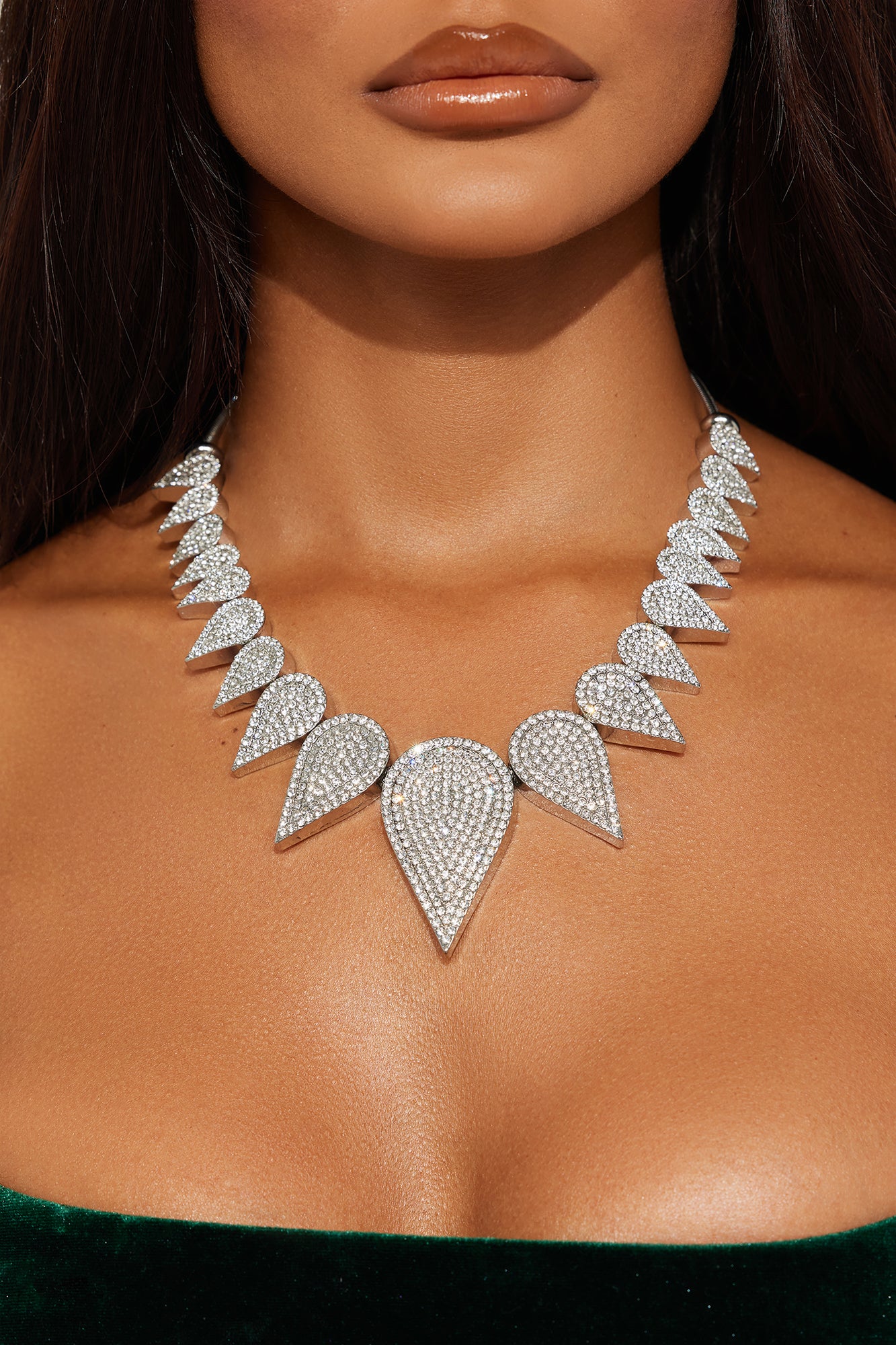 Iced Out Teardrops Necklace