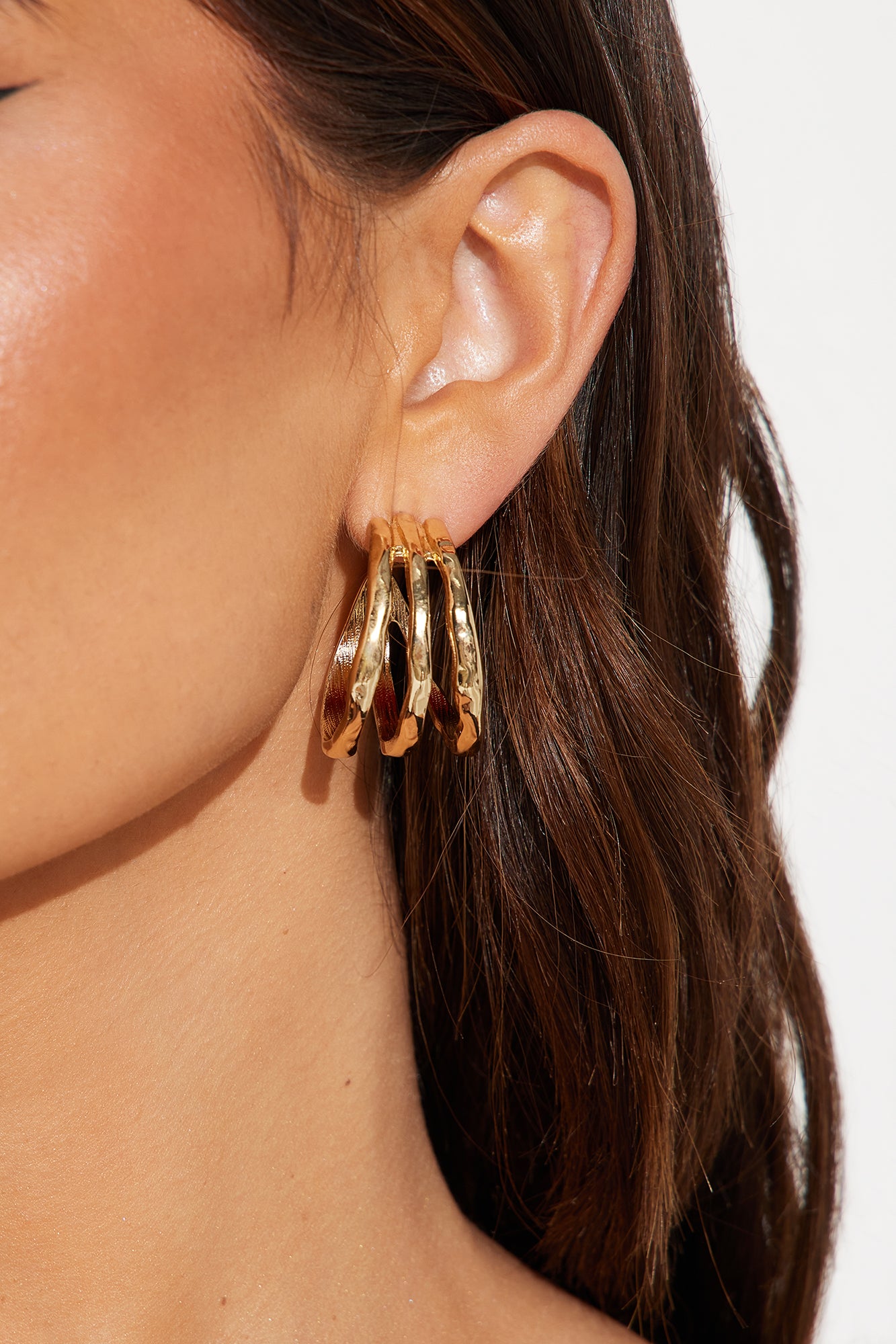 Majestic Ripple Hoop Earrings