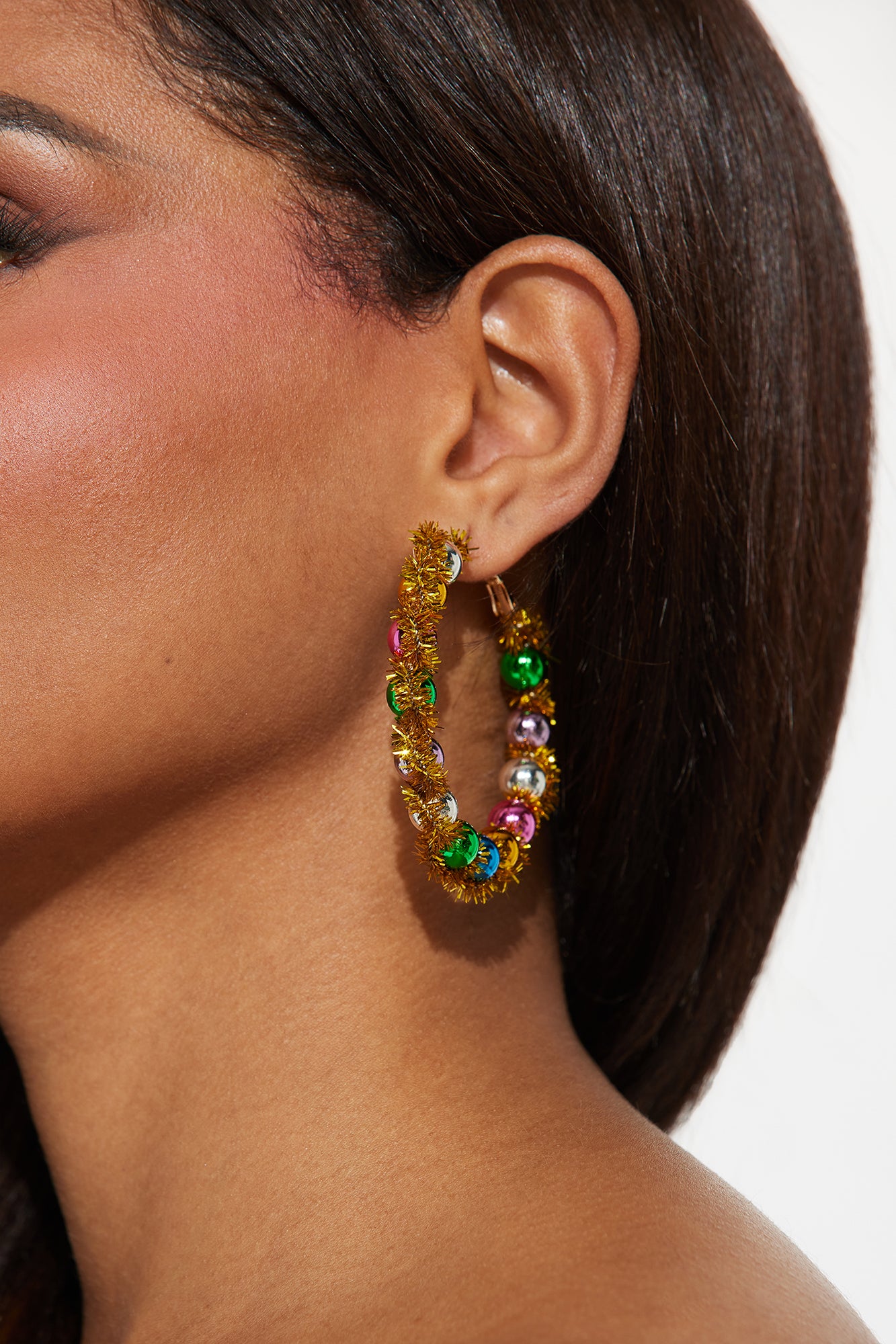 Jingle Bell Rocking Hoop Earrings