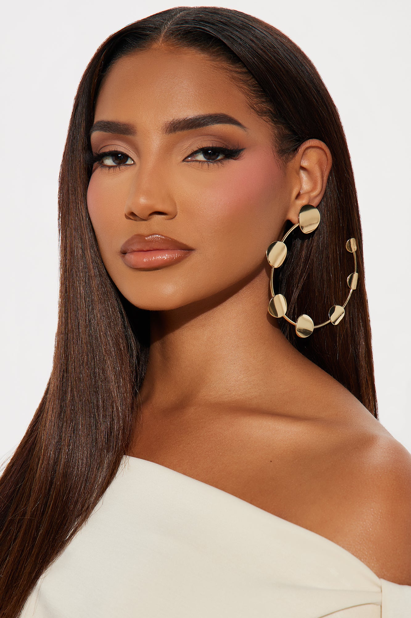 Polka Dot Hoop Earrings