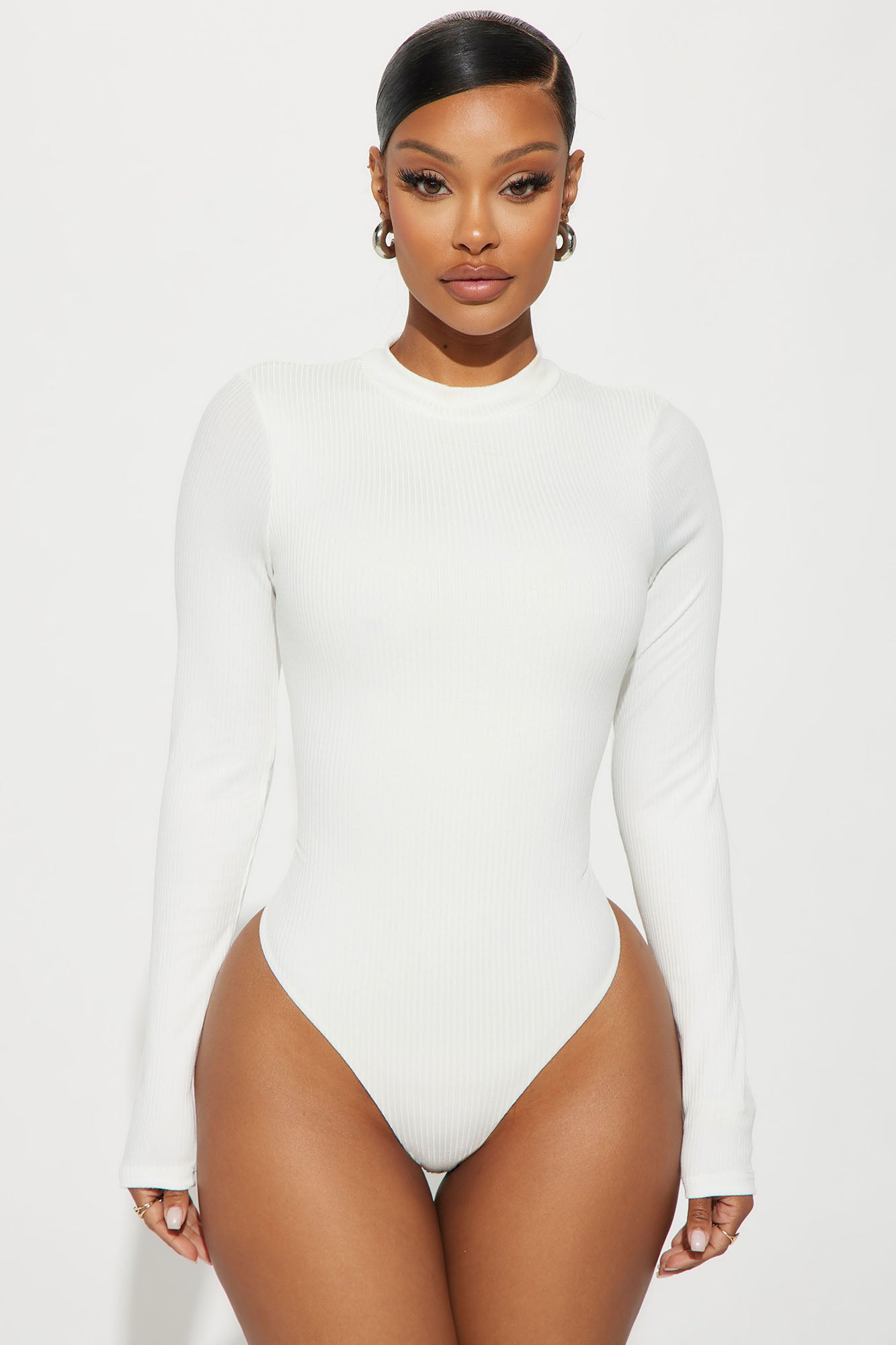 Gina Ribbed Long Sleeve Bodysuit