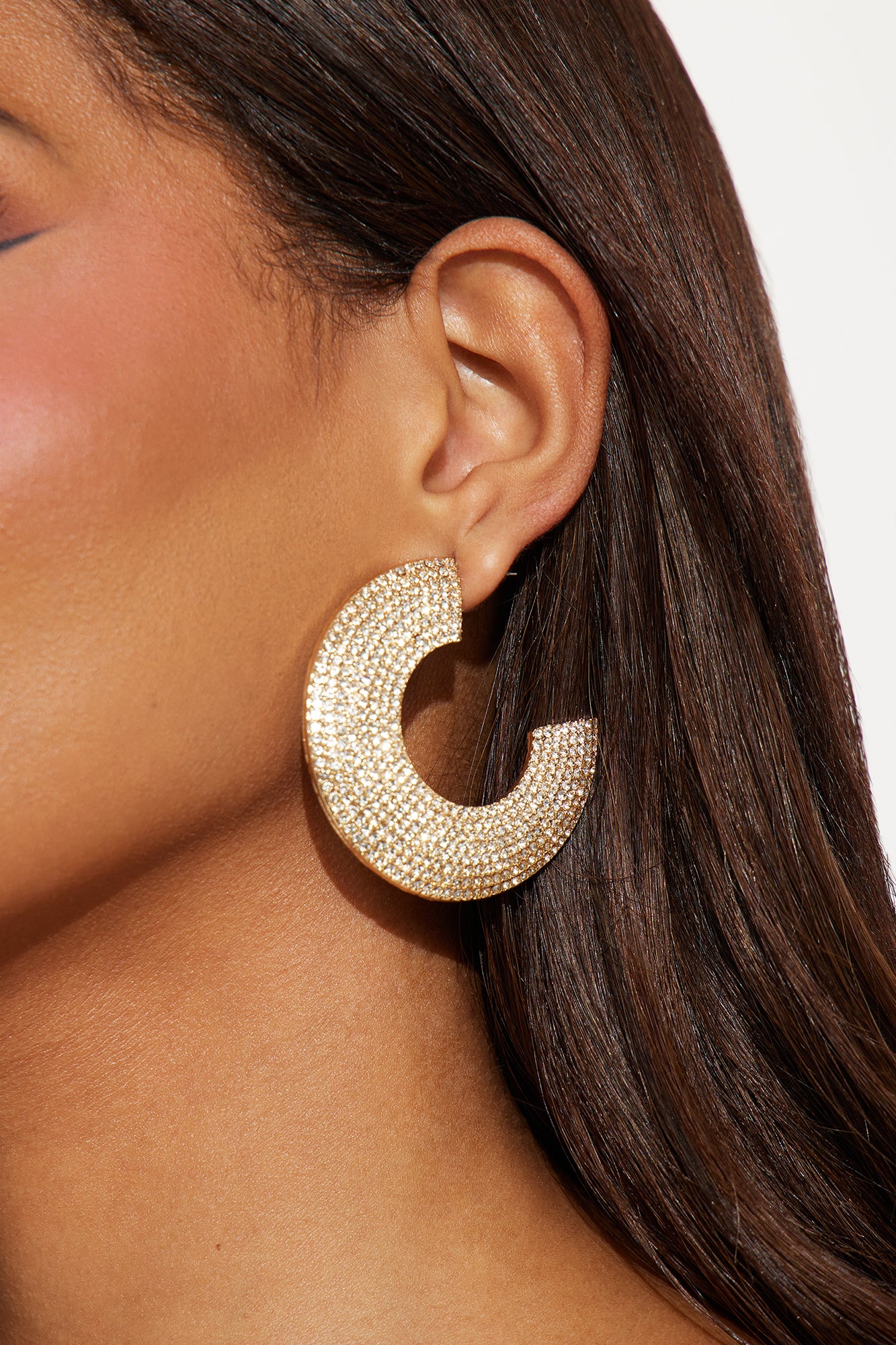 Burry Me In Bling Hoop Earrings