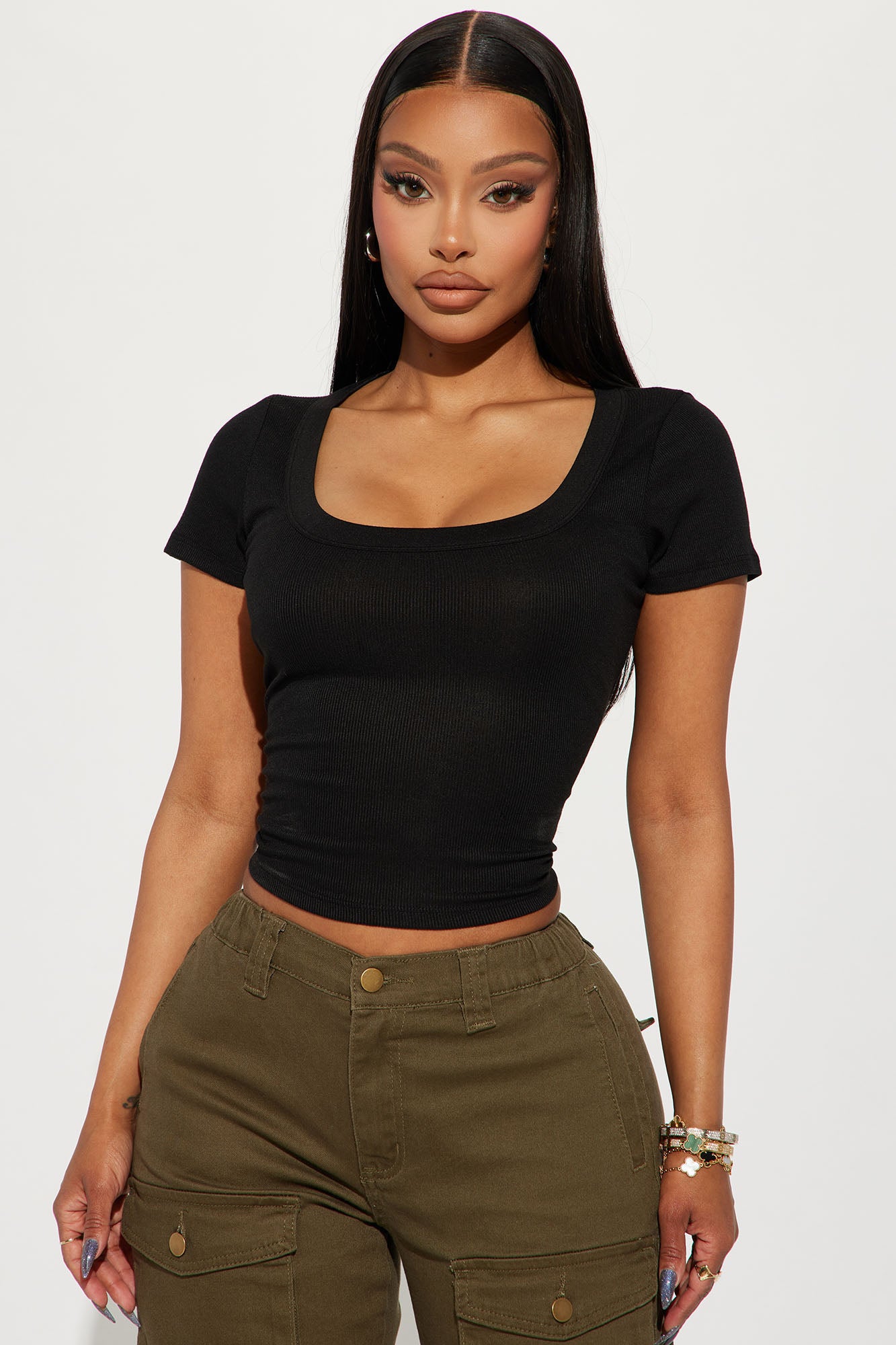 Delilah Ribbed Basic Tee