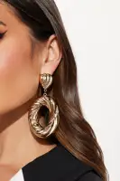 Swirl Ring Drop Earrings