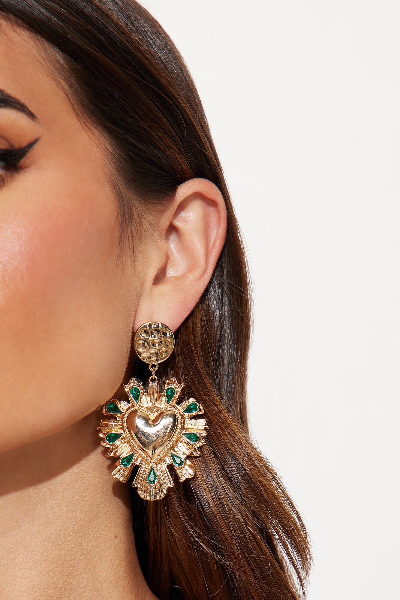 Sacred Heart Drop Earrings