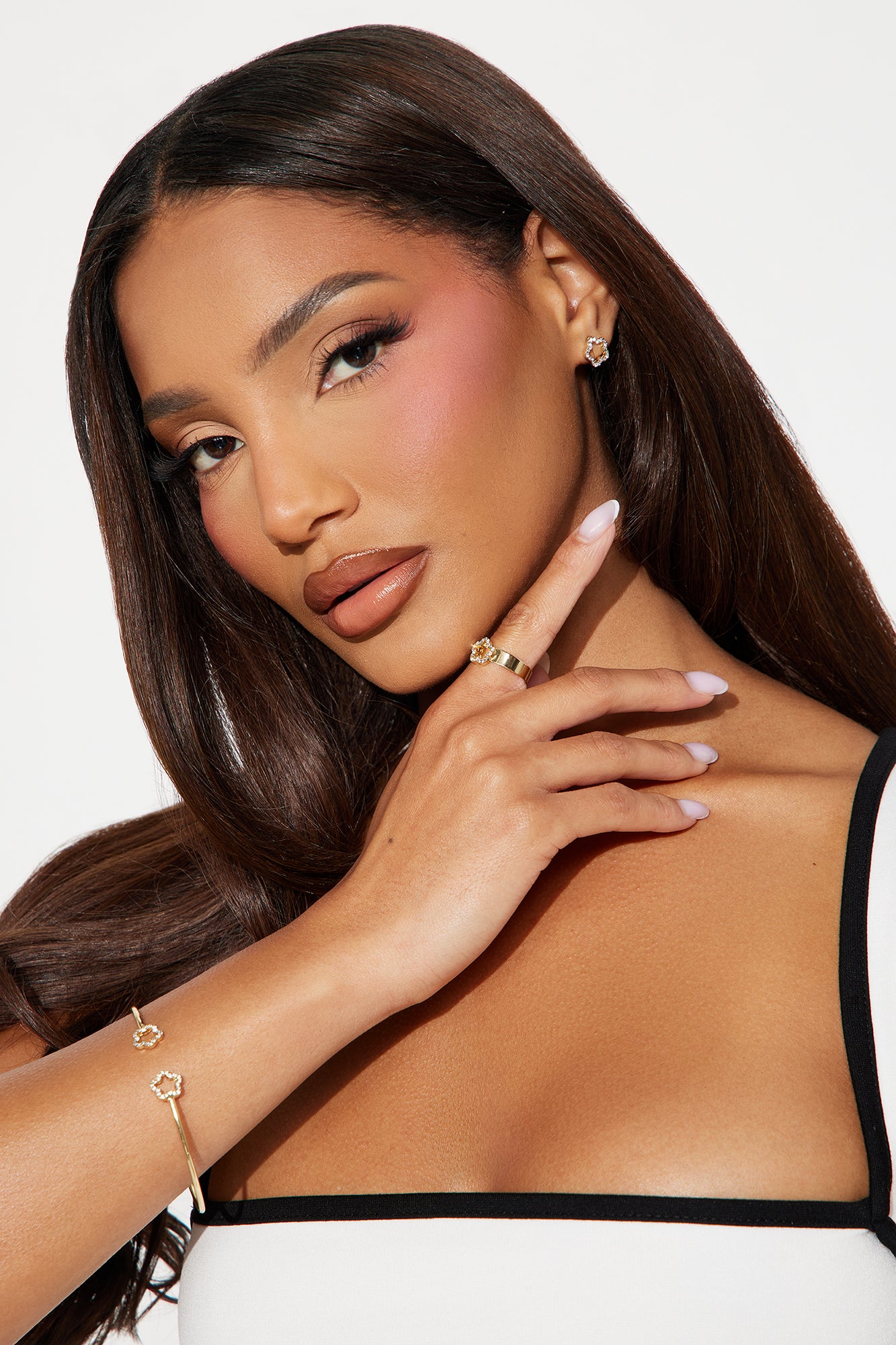 Lucky Clover Earring Ring And Bracelet Set
